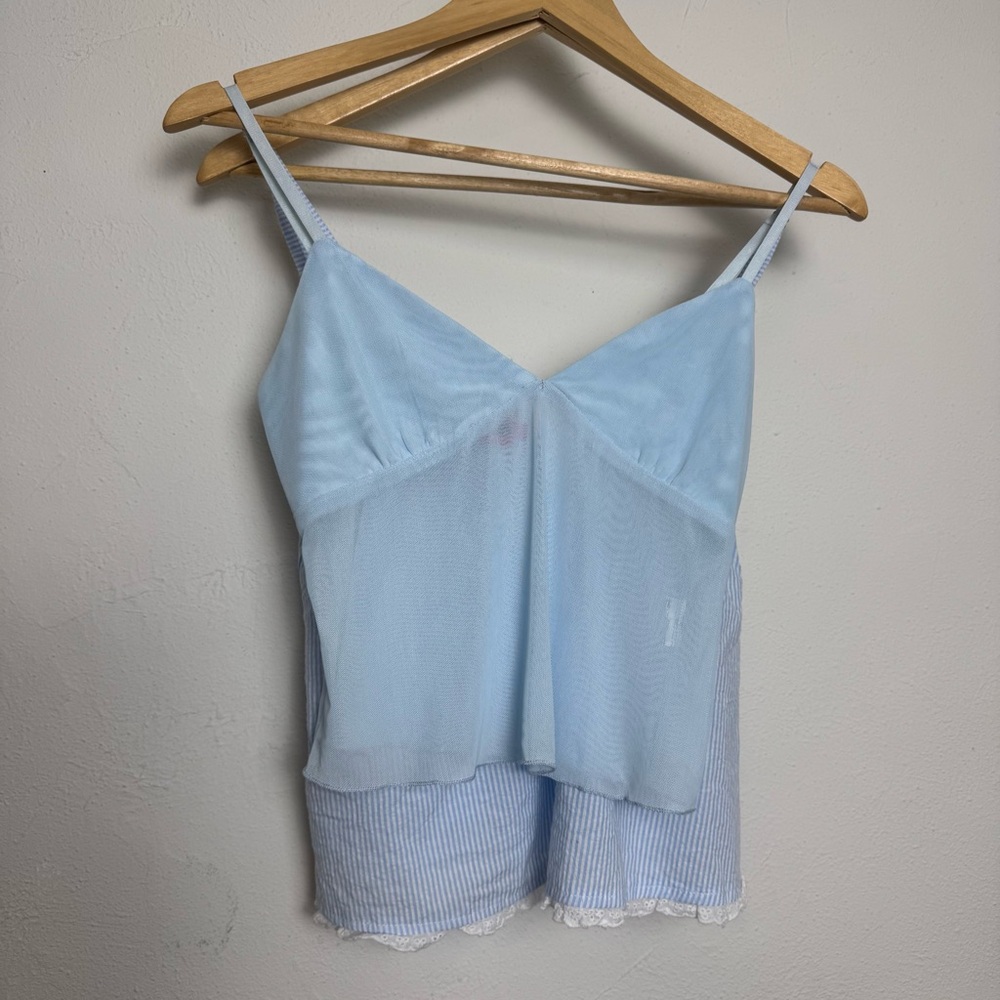 Edikted Coquette Feminine Cute‎ Triangle Y2K Girly Dainty 2 Tank Tops Bundle